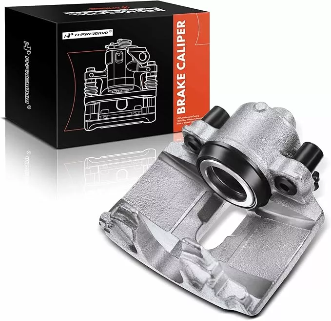 A-Premium Disc Brake Caliper Assembly Compatible with Select Audi Mand Volkswagen Models - A1 11-13, A3 10-13, Beetle 12-19, Bora 05-10, Golf 10-14, For Jetta 05-18, Rabbit 06-09 - Front Left Driver