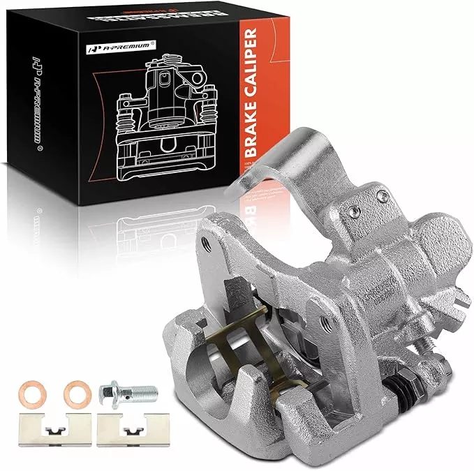 A-Premium Disc Brake Caliper Assembly with Bracket Compatible with Select Acura and Honda Models - Civic 2006-2015, CSX 2006-2011, ILX 2013-2018 - Rear Left Driver Side