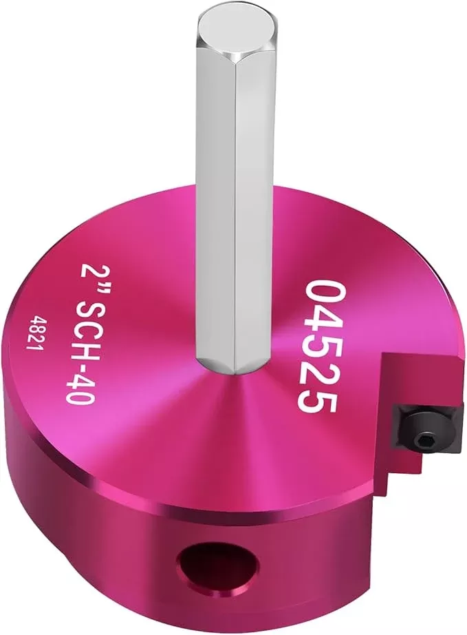 PVC Fitting Saver 2-Inch Head,2" PVC Pipe Reamer with 3/8-Inch Hex Shaft,Socket Saver Plumbing Tool Plastic Pipe Fitting Reamer for Sch.40 CPVC ABS Hub,Fit Standard 1/2" Drills