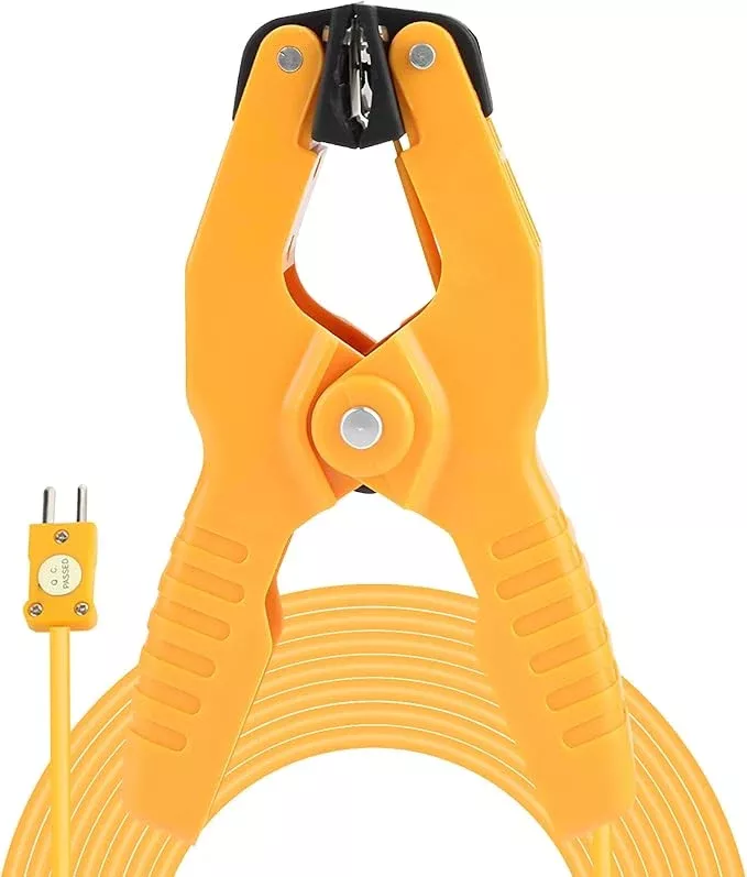 Qiilu Pipe Clamp Yellow Ht 05 K Type Thermocouple Sensor Temperature Pipe Clamp 1~3 8 40~200℃ (Qiilukisnrv2qa5)