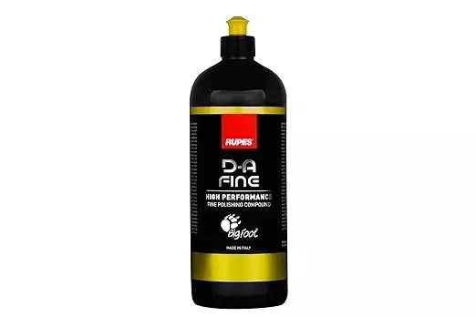 RUPES Fine Compound for Polish & Swirl Remover, Dual Action Buffing Compound Liquid, for Car Detailing & Removing Scratches, High Performance Cleaning Supplies (1000ml/33.8oz, Single Bottle)
