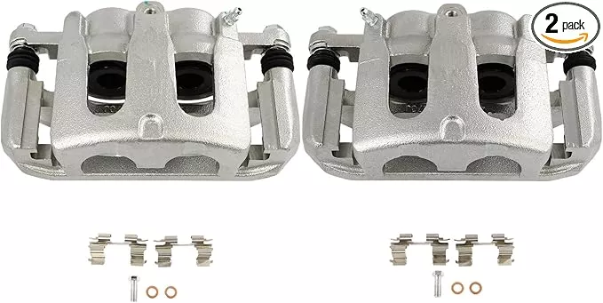 SCITOO 18B5214 18B5215 Front Left & Right Disc Brake Calipers w/Bracket Fit For Ford For Explorer 2011-2019,For Lincoln For MKS 2009-2012,For Lincoln For MKT 2010-2019, Double Pistons