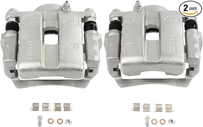 SCITOO 19B3317 19B3316 Front Left & Right Disc Brake Calipers w/Bracket Fit For Mazda For MX-5 2006-2015,For Mazda For MX-5 Miata 2006-2015, Single Piston