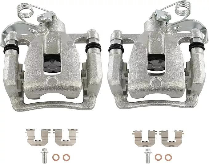 SCITOO 19B6793 19B6792 Rear Left & Right Disc Brake Calipers Assembly w/Bracket For Dodge For Attitude 2012-2014,For Hyundai For Accent 2012-2017