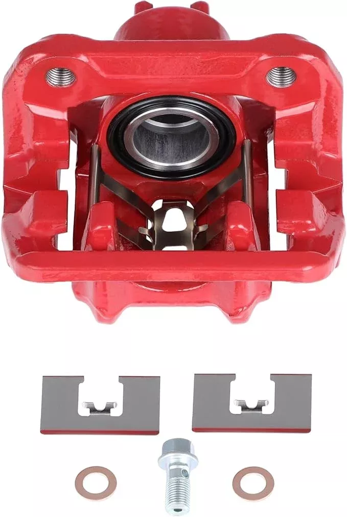 SCITOO Rear Right Brake Caliper With Bracket 19B6887 Red Compatible For Acura RDX 2013-2018 For Honda Crosstour 2012-2015 For Honda CR-V 2007-2016