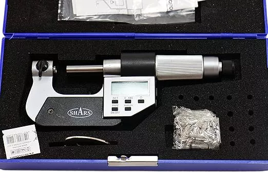 Shars 0-1"/0-25mm Electronic Screw Thread Micrometer, .00005" Resolution, 60 Degree 303-2436 P]