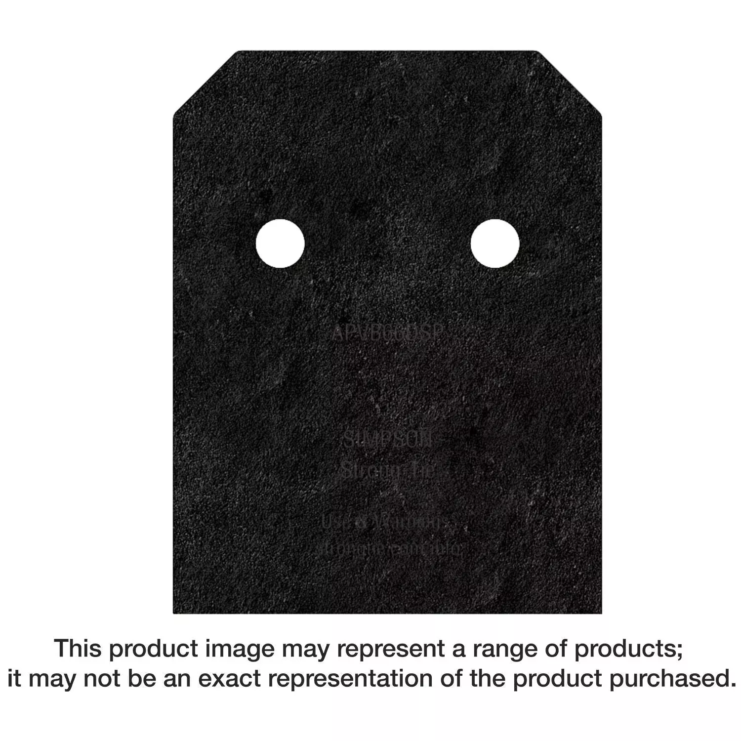 Simpson Strong-Tie APVB66DSP Outdoor Accents Avant Collection ZMAX, Black Post Base Side Plate for 6x, 2-Pack