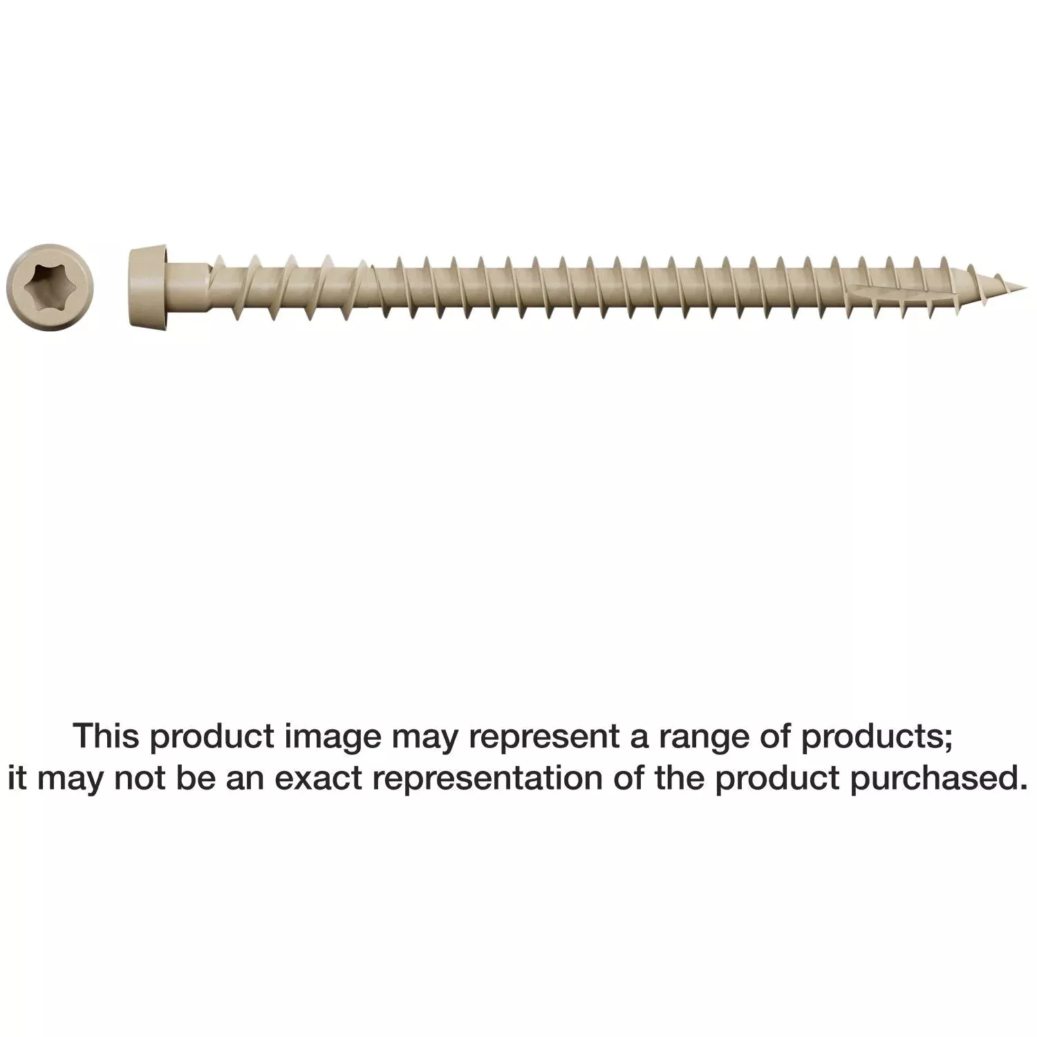 Simpson Strong-Tie DCU234STN02 Deck-Drive DCU COMPOSITE Screw (Collated),#10 x 2-3/4-in. Quik Guard Tan 02, 1000-Pack
