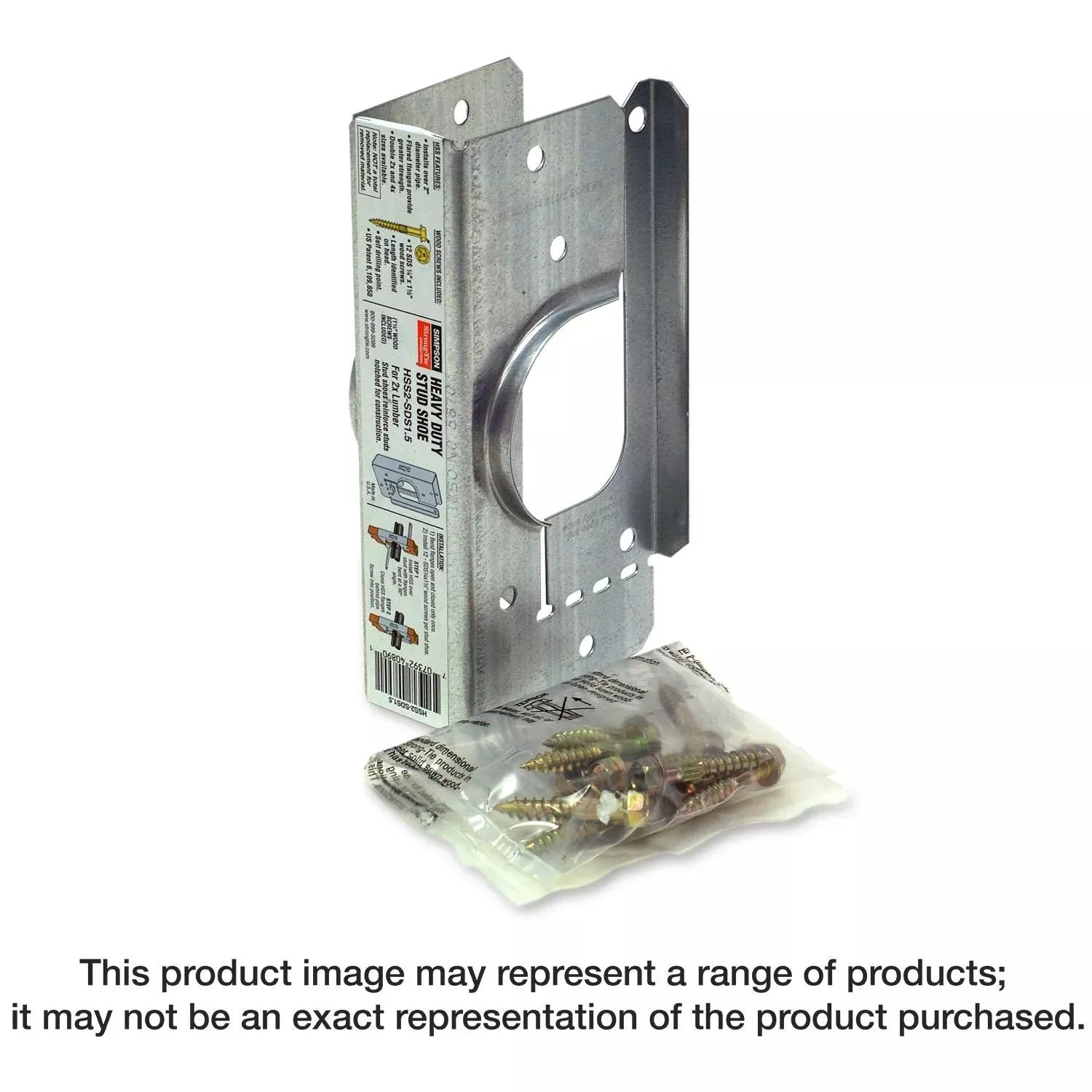 Simpson Strong-Tie HSS2-3-SDS3 HSS Galvanized Stud Shoe for Triple 2x, with Strong-Drive SDS Screws
