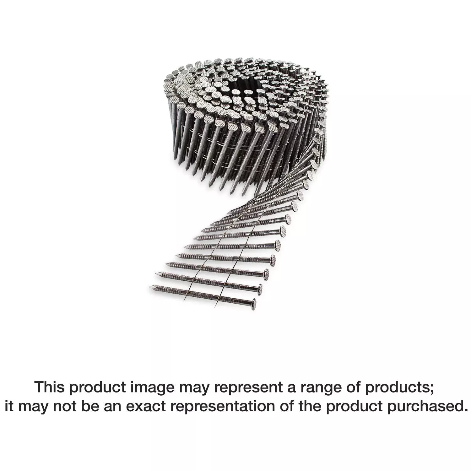 Simpson Strong-Tie S12A200PNB 15° Wire Coil, Full Round Head, Ring-Shank Decking/Framing Nail,2-in. x .099-in. Type 304, 3600-Pack