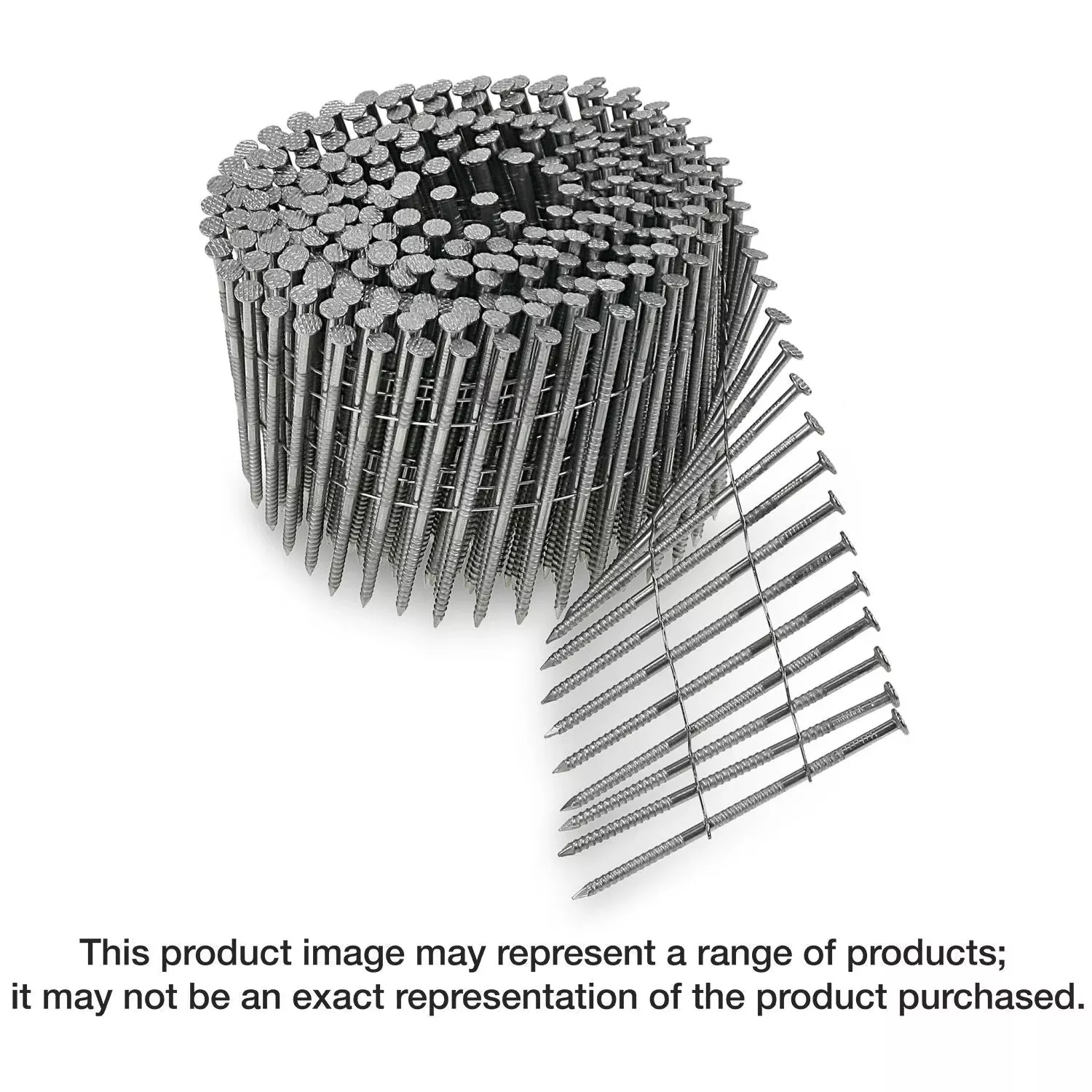 Simpson Strong-Tie S13A125SNBP 15° Wire Coil, Full Round Head, Ring-Shank Siding Nail,1-1/4-in. Type 304, 1500-Pack