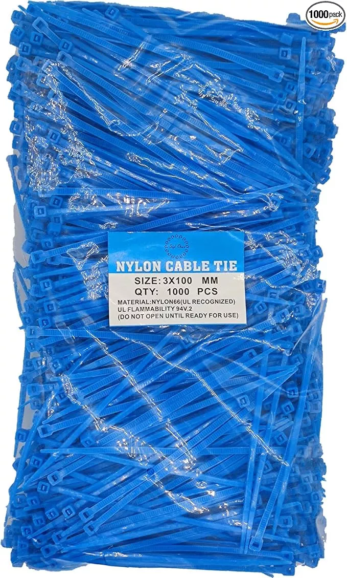 SYD 4 Inch length, 18lb Small size Self Locking Nylon Cable Zip Ties -1000 Piece (Brown)