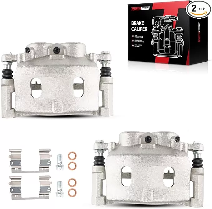 Torchbeam 2PCS Front Driver and Passenger Side Brake Caliper For Chevrolet GMC for 2008-2018 Silverado 1500, 2008-2018 Sierra 1500, 2008-2020 Tahoe, Disc Brake Caliper # 18B4919A+18B4918A