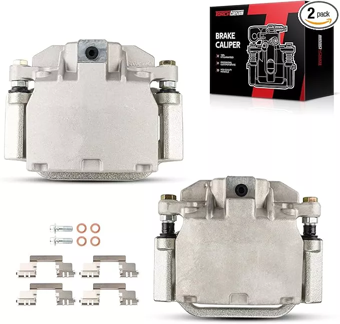 Torchbeam 2PCS Rear Driver and Passenger Side Brake Caliper for 2007-2018 Silverado 1500, 2007-2018 Sierra 1500, 2007-2020 Tahoe, 2007-2020 Yukon, 2007-2014 Suburban 1500, Replace #18B5030+18B5031