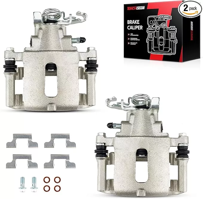 Torchbeam 2PCS Rear Driver and Passenger Side Brake Caliper For Ford for 2005-2014 Mustang, Disc Brake Caliper Assembly with Bracket Replace # 18B4927+18B4926