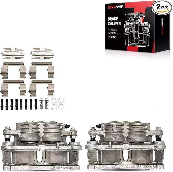 Torchbeam Front Brake Calipers Set for Chevrolet Trailblazer 2003-2005 Trailblazer EXT 2002-2005, GMC Envoy XL 2002-2005, 129 in Wheelbase Front Left Right Calipers Replace # 18B4798+18B4799