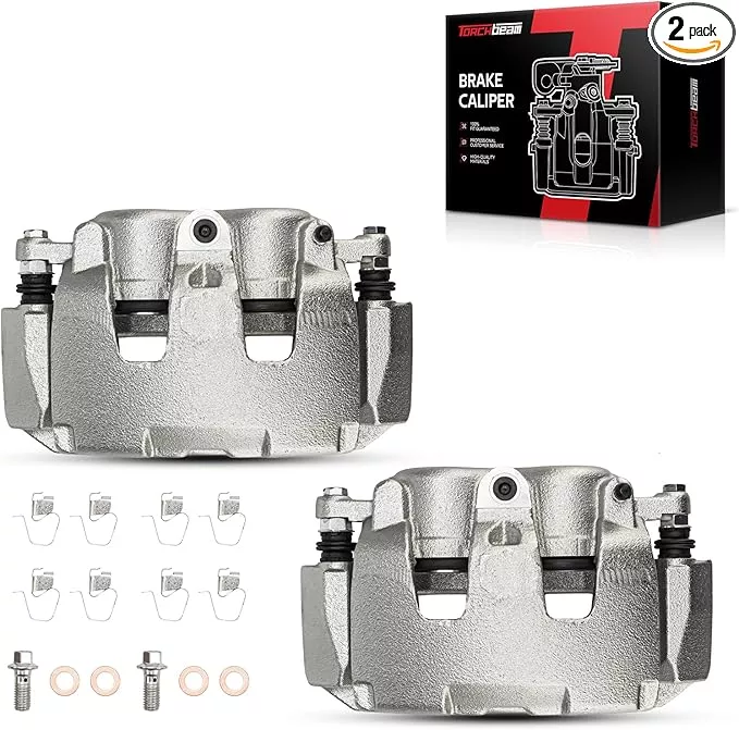 Torchbeam Front Brake Calipers Set for Dodge 2006-2008 Ram 1500 5.7L, Dodge 2005-2008 Dakota, Dodge 2006-2008 Ram 1500 4.7L, Front Left and Front Right Calipers Replace # 18B5008+18B5009