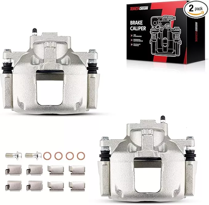 Torchbeam Front Brake Calipers Set for Jeep 2007-2012 Wrangler, Chrysler 2008-2012 Town & Country, Dodge 2008-2012 Grand Caravan, Front Left and Front Right Calipers Replace # 18B5045+18B5044