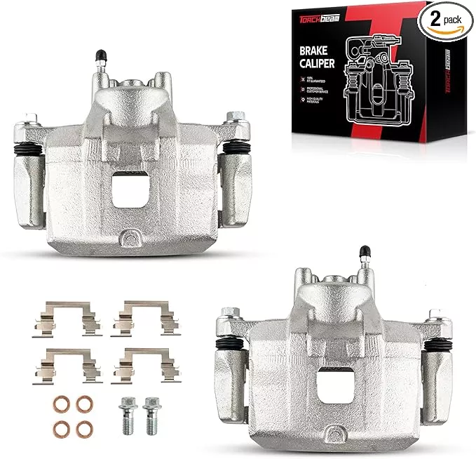 Torchbeam Front Brake Calipers Set for Jeep Patriot 2007-2017, Jeep Compass 2007-2017, Dodge Avenger 2008-2014, Chrysler 200 2011-2014, Front Left and Front Right Calipers Replace # 18B5032+18B5033