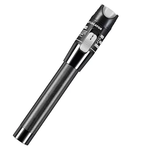 VFL Visual Fault Locator, 80KM Range Fiber Optic Cable Tester Meter with 2.5 mm Universal Connector FC Male to LC Female Adapter for CATV Telecommunications