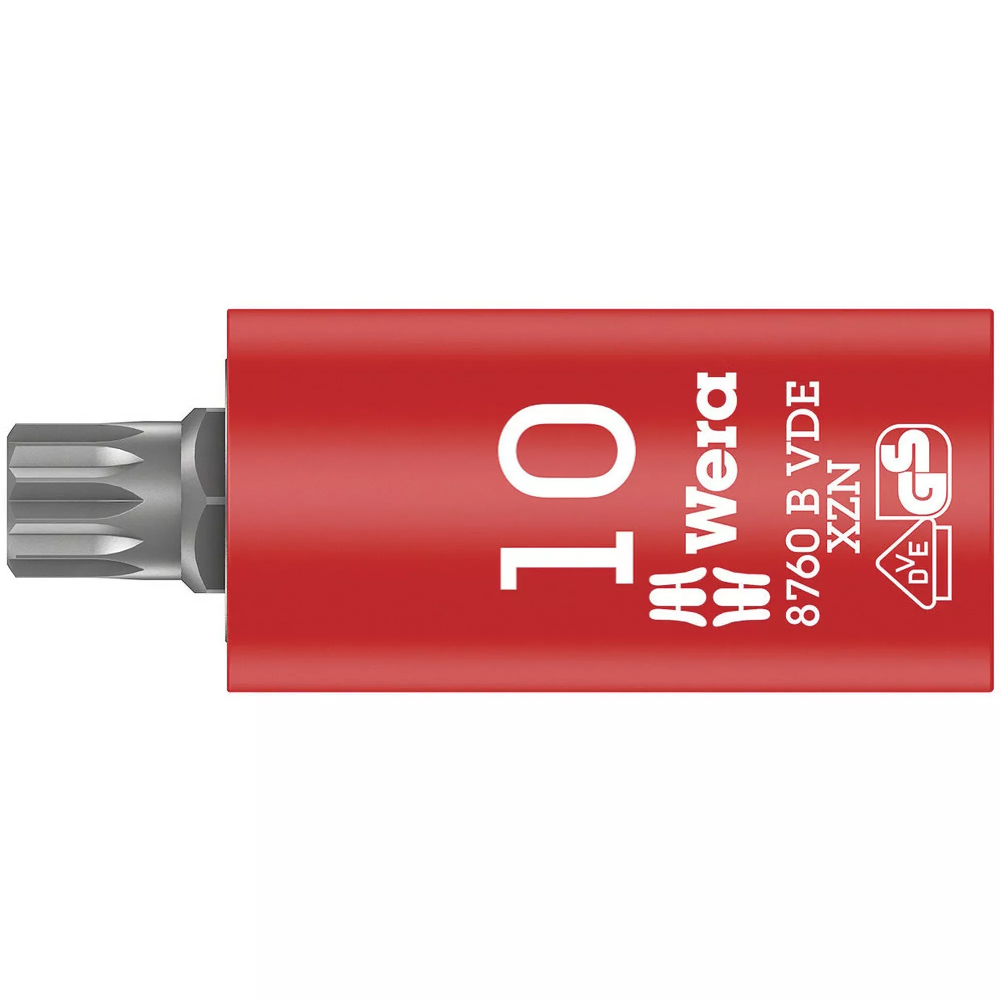Wera 8760 B VDE XZN Zyklop bit socket, insulated, 3/8″ drive, for multi-point socket screws, M 10 x 59 mm
