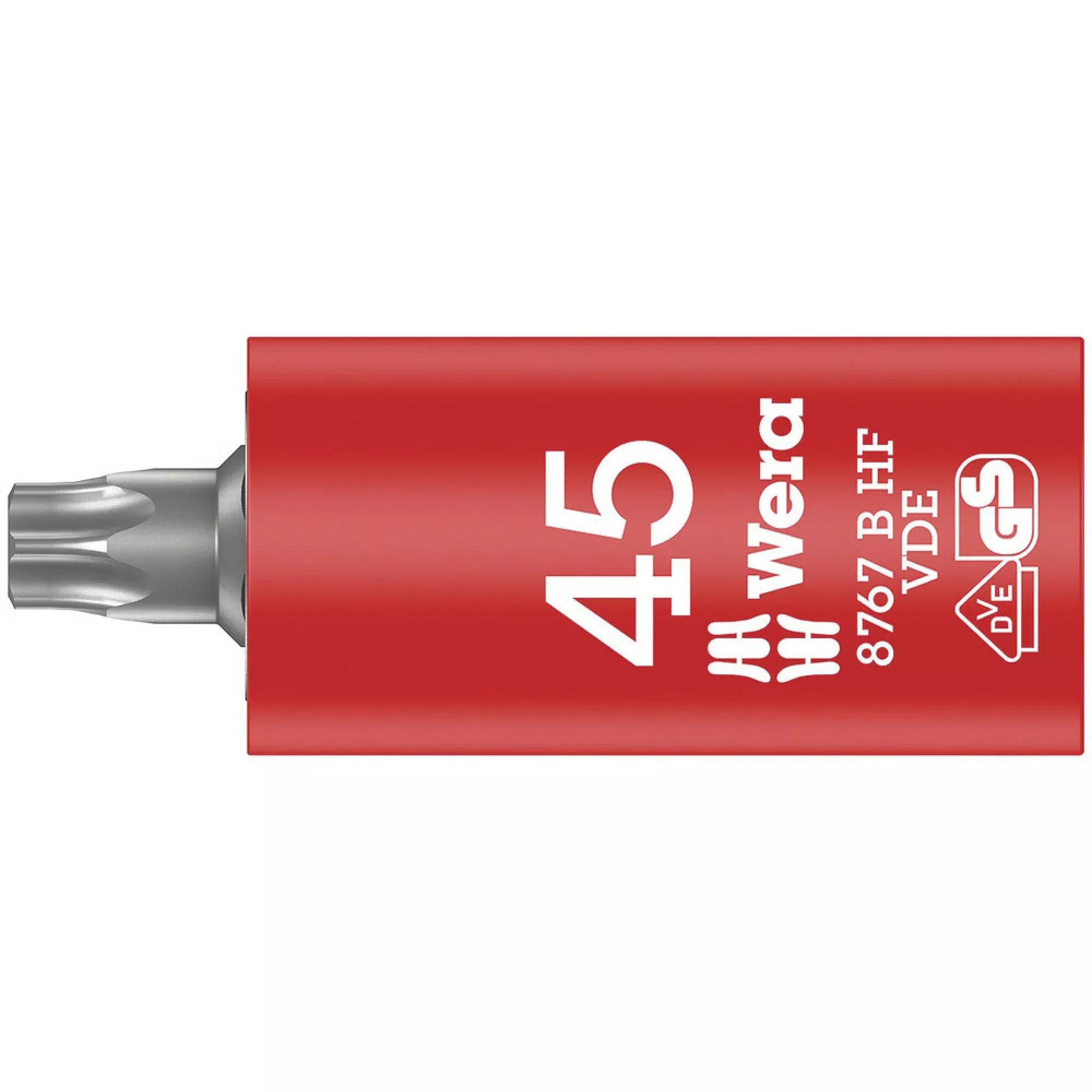 Wera 8767 B VDE HF TORX Zyklop bit socket, insulated, with holding function, 3/8" drive, TX 20 x 55 mm