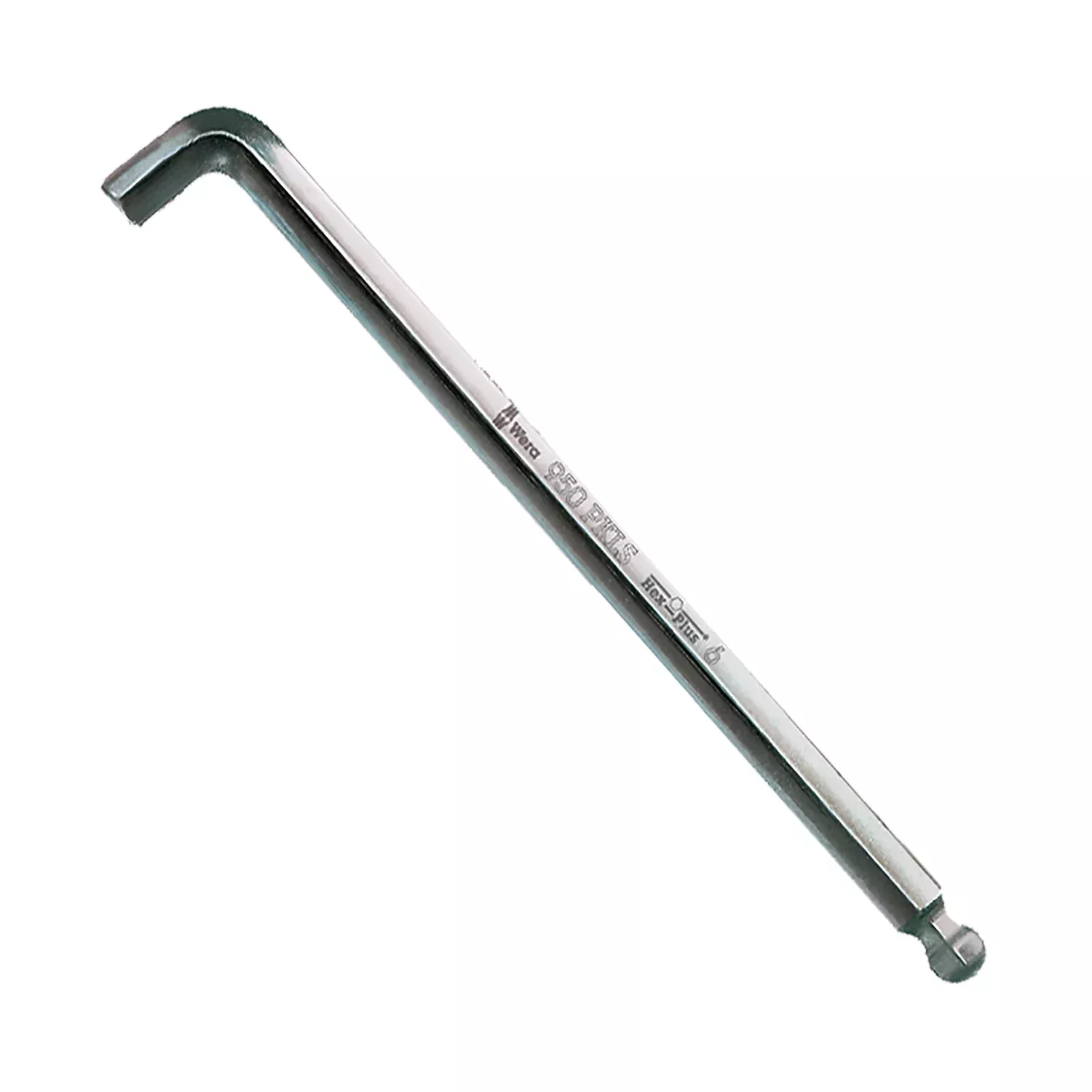 Wera 950 PKLS L-key, metric, chrome plated, 2 x 100 mm