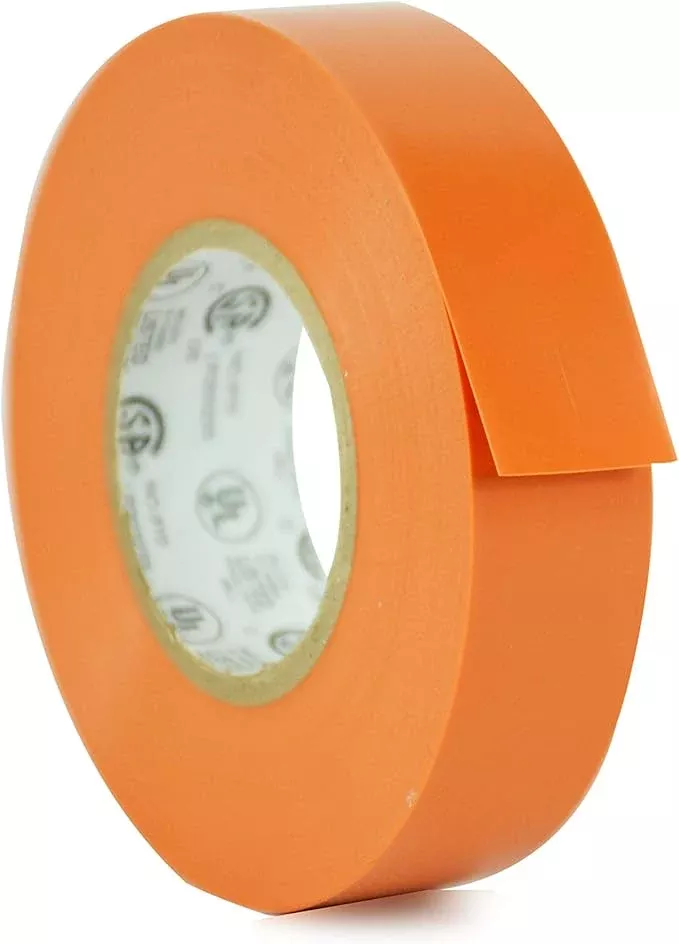 WOD ETC766 Professional Grade General Purpose Orange Electrical Tape UL/CSA Listed core. Vinyl Rubber Adhesive Electrical Tape: 1/2 inch X 66 ft - Use at No More Than 600V & 176F (Pack of 1)