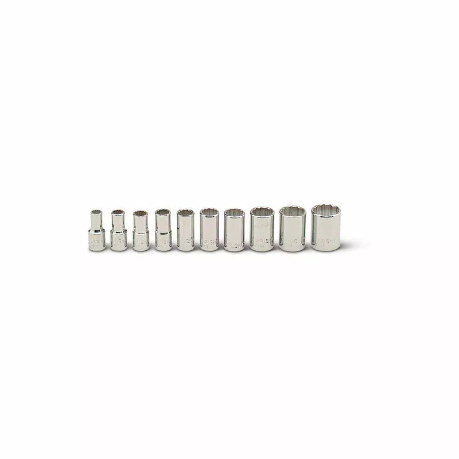 Wright Tool 209 1/4 Drive 10 Piece 12 Point Standard Socket Set