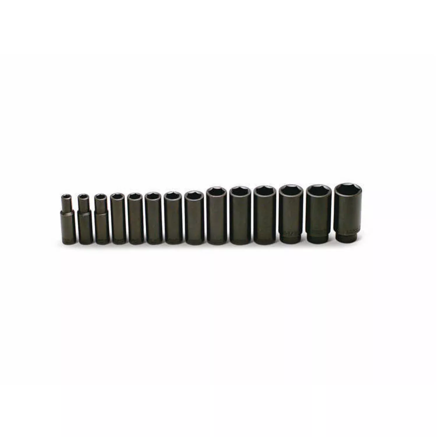 Wright Tool 407 1/2-Inch Drive 14 Piece 6 Point Deep Impact Socket Set