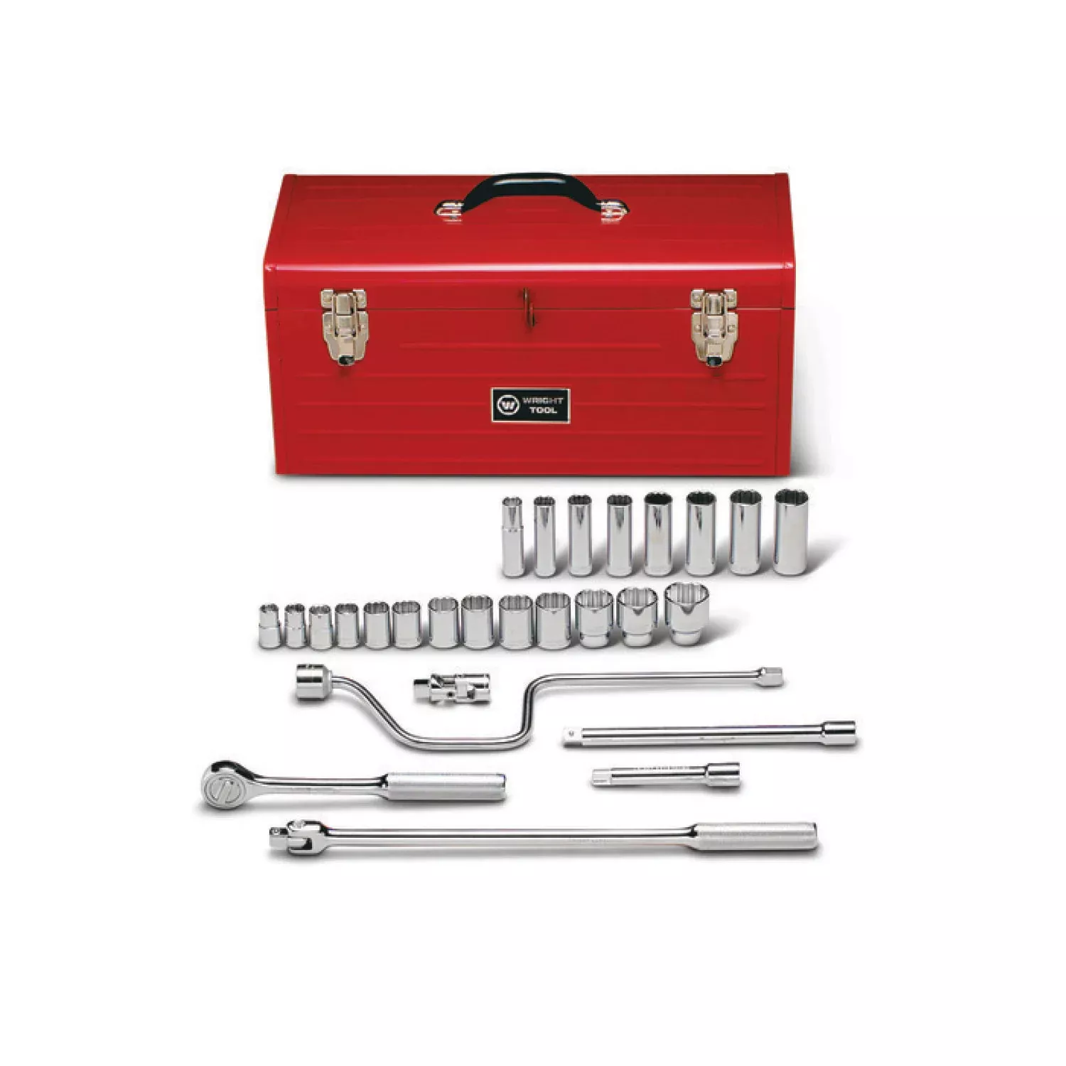 Wright Tool 427 1/2" Drive 12 Pt. Standard and Deep Socket Set 27 Piece