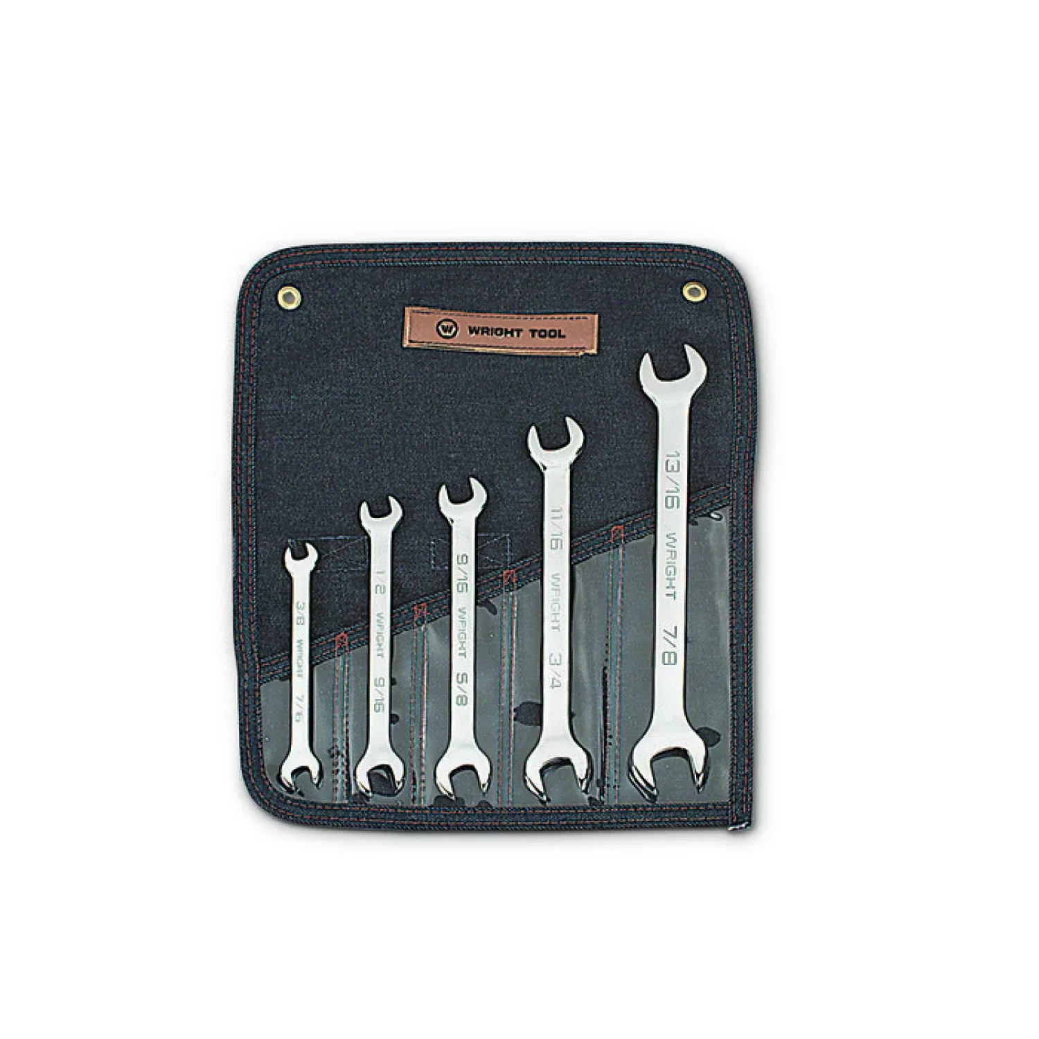Wright Tool 735 5 Piece 3/8-Inch - 7/8-Inch Open End Wrench Set