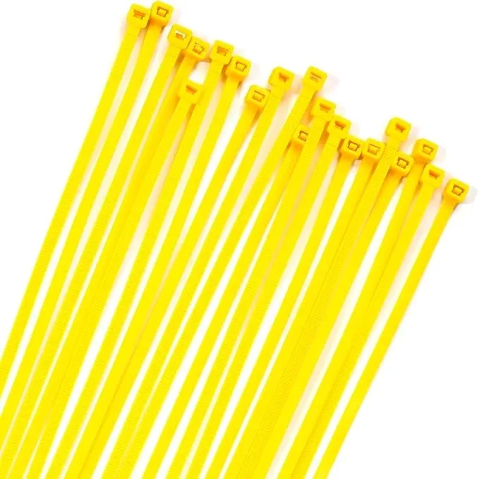 XINGO 100PCS Cable Zip Ties Heavy Duty, Premium Nylon Plastic Wire Ties with 50 Pounds Tensile Strength, Self-Locking Black Nylon Zip Ties for Indoor and Outdoor (14 inch, White)