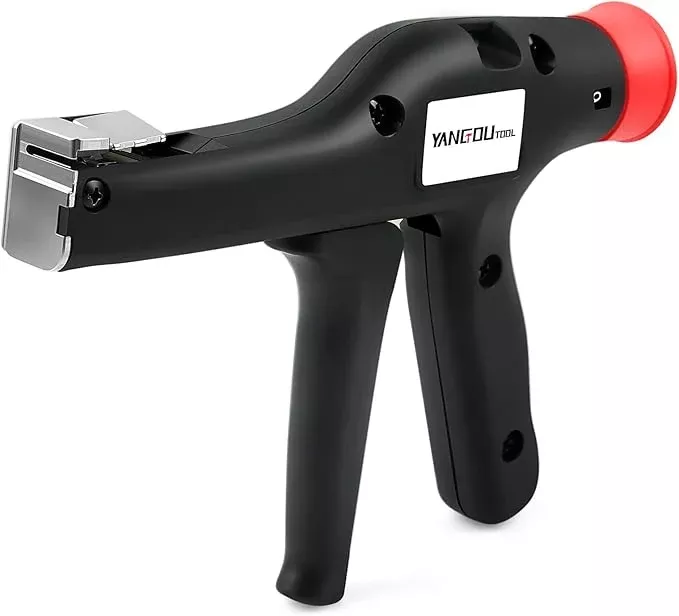 Yangoutool Cable Tie Gun, Fasten and Cut Cables with 16 Adjustable Tension Settings - Fit 2.8mm to 12mm Wide and up to 2mm Thick Nylon Ties